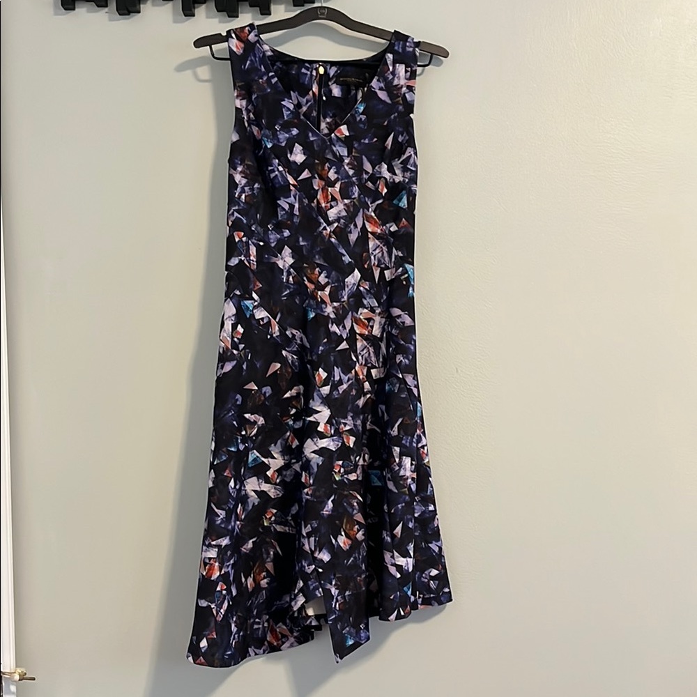 Donna Karan Pink Asymmetrical Fit and Flare Dress